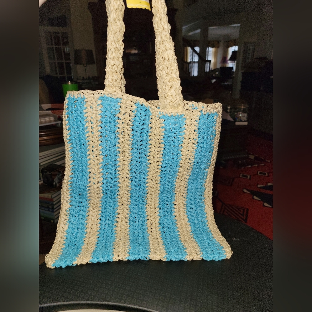 NWT Ashland Paper Woven Tote Bag